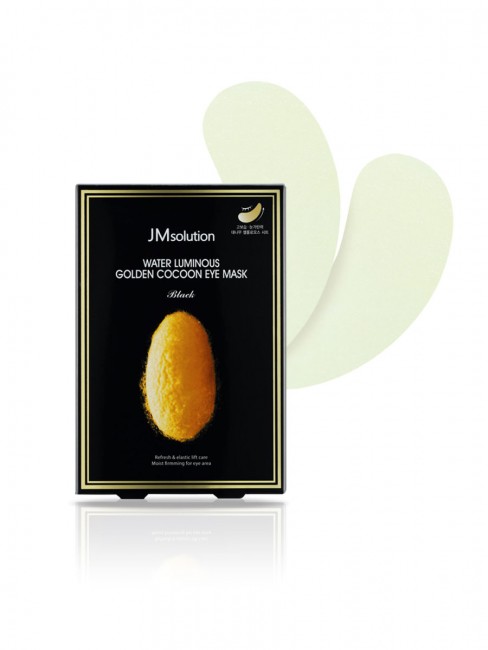 JMsolution Лифтинг-патчи для глаз с протеинам шелка Water Luminous Golden Cocoon Eye Mask Black,1 блистер - 2 патча