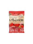 PINE Карамель леденцовая от боли в горле Клубника и Травы Ichigo Strawberry & Herb Candy, 70 г