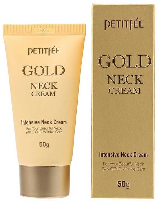 Petitfee Gold Neck Cream Крем для шеи антивозрастной с золотом, 50 г