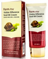 FarmStay Visible Difference Snail BB Cream SPF40 PA++ Восстанавливающий ББ крем с экстрактом улитки SPF40 PA++, 50 г