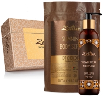 Zeitun Подарочный набор "Шоколадное удовольствие": скраб "Горячий шоколад" 200 г и крем-гель "Шоколад и молоко" 250 мл