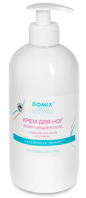 Domix Крем для ног размягчающий мозоли с лимоном, ланолином и коллоидным серебром, 500 мл Domix Крем для ног размягчающий мозоли с лимоном, ланолином и коллоидным серебром, 500 мл