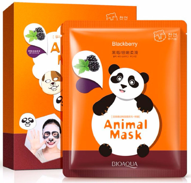 Bioaqua Animal Mask Pands Blackberry Маска - муляж для лица, 30 г Bioaqua Animal Mask Pands Blackberry Маска - муляж для лица, 30 г