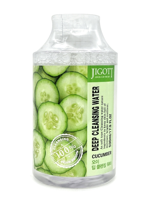 Jigott Глубоко очищающая вода с Экстрактом Огурца Deep Cleansing Water Cucumber, 530 мл Jigott Глубоко очищающая вода с Экстрактом Огурца Deep Cleansing Water Cucumber, 530 мл