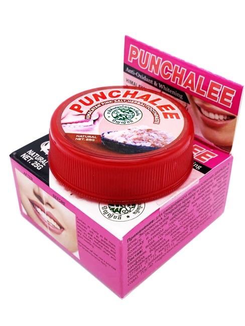 Punchalee Зубная паста растительная с гималайской розовой солью Himalayan Pink Salt Herbal Toothpaste, 25 г Punchalee Зубная паста растительная с гималайской розовой солью Himalayan Pink Salt Herbal Toothpaste, 25 г