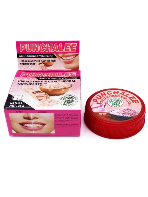 Punchalee Зубная паста растительная с гималайской розовой солью Himalayan Pink Salt Herbal Toothpaste, 25 г Punchalee Зубная паста растительная с гималайской розовой солью Himalayan Pink Salt Herbal Toothpaste, 25 г