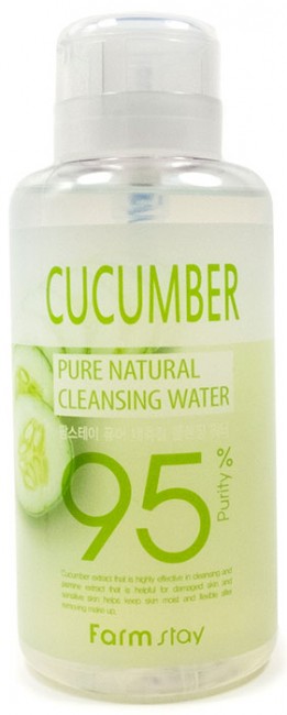 FarmStay Pure Natural Cleansing Water Cucumber Вода очищающая с экстрактом огурца, 500 мл FarmStay Pure Natural Cleansing Water Cucumber Вода очищающая с экстрактом огурца, 500 мл