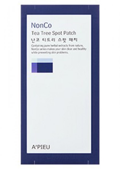 A'PIEU NonCo Tea Tree Spot Patch Лечебные патчи от акне с чайным деревом, 12*10 шт