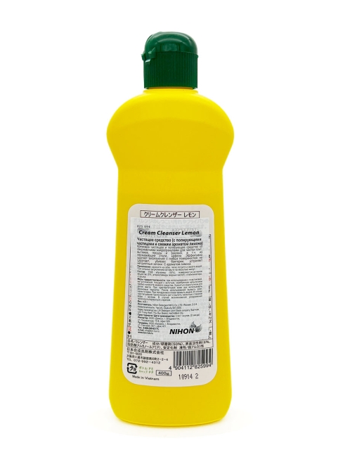 Nihon Detergent Кремовое чистящее и полирующее средство с ароматом лимона Cream Cleanser Lemon, 400 г