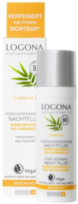 Logona Ночной флюид для сужения пор с Био-Бамбуком и Био-Гамамелисом, 30 мл Logona Ночной флюид для сужения пор с Био-Бамбуком и Био-Гамамелисом, 30 мл