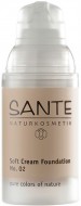Sante Naturkosmetik Soft Cream Foundation Тональный крем № 02 Светло- бежевый, 30 мл