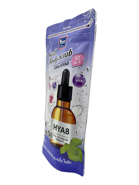 Yoko Скраб для тела солевой гиалуроновая кислота и чайное дерево Gold Salt Body Scrub Ultra Hya8, 350 г