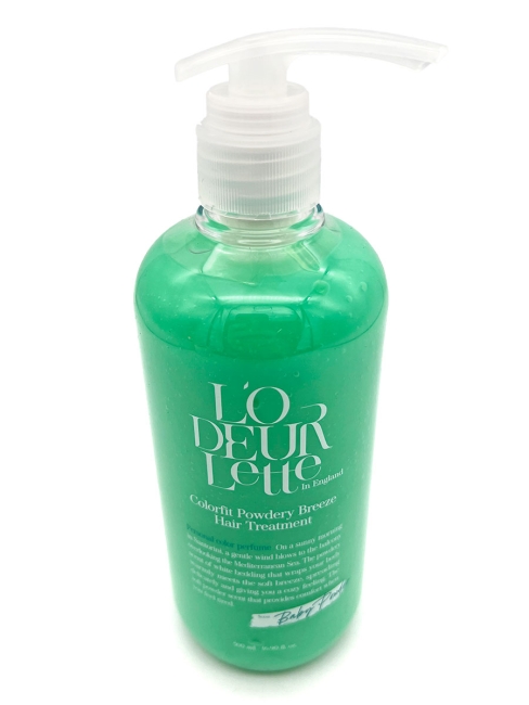 L'odeurlette Парфюмированная маска для волос c ароматом бергамота и детской присыпки "Пудровый бриз" Baby Powder Colorfit Powdery Breeze Hair Treatment, 500 мл