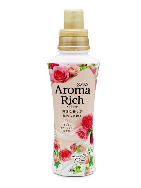 Lion Кондиционер концентрат для белья парфюмированный с натуральными маслами Диана Aroma Rich Diana 703, 480 мл