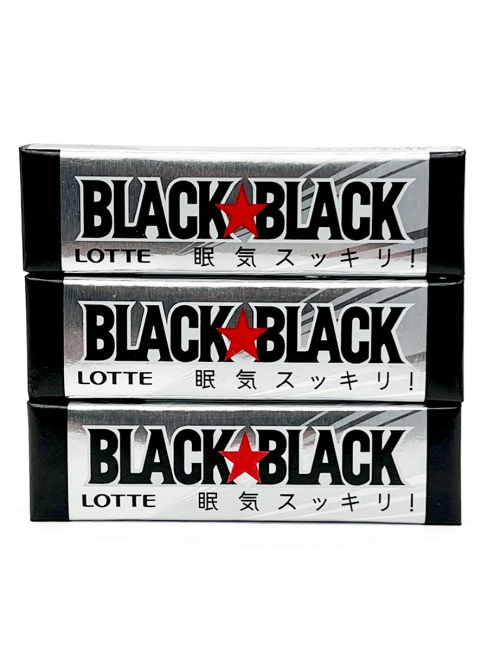 LOTTE Жевательная резинка с кофеином 3 пачки в блоке Black Black Gum 3P 9 Pieces, 3x27,8 г LOTTE Жевательная резинка с кофеином 3 пачки в блоке Black Black Gum 3P 9 Pieces, 3x27,8 г