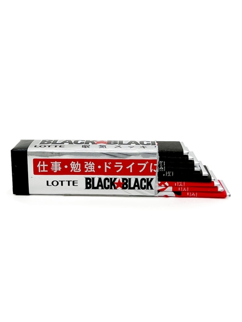 LOTTE Жевательная резинка с кофеином 3 пачки в блоке Black Black Gum 3P 9 Pieces, 3x27,8 г LOTTE Жевательная резинка с кофеином 3 пачки в блоке Black Black Gum 3P 9 Pieces, 3x27,8 г