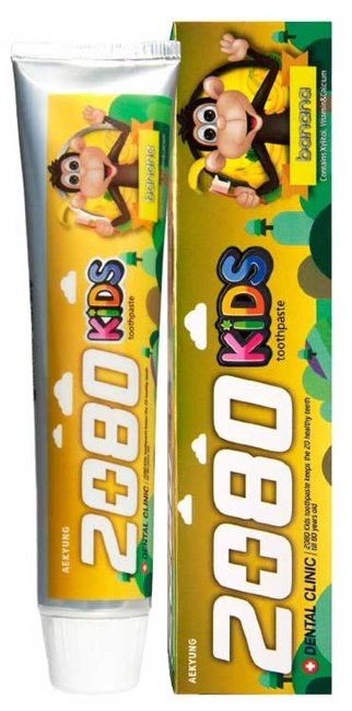 KeraSys Dental Clinic 2080 KIDS Детская зубная паста Банановая, 80 г KeraSys Dental Clinic 2080 KIDS Детская зубная паста Банановая, 80 г