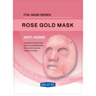 Milatte Маска тканевая для лица антивозрастная с экстрактом корня розы Rose Gold Mask Anti-Aging, 23 г