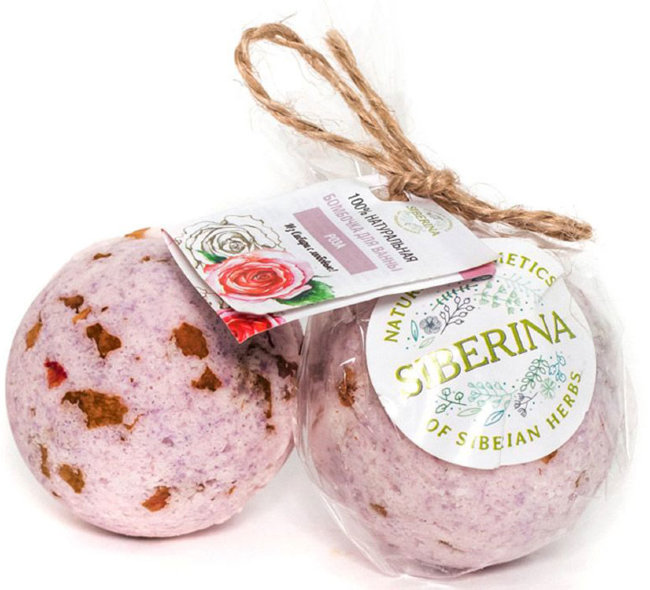 Siberina Бомбочка для ванны Роза, 80 г Siberina Бомбочка для ванны Роза, 80 г