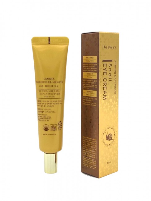 Deoproce Антивозрастной Крем для глаз с экстрактом улитки Snail Eye Cream, 40 мл