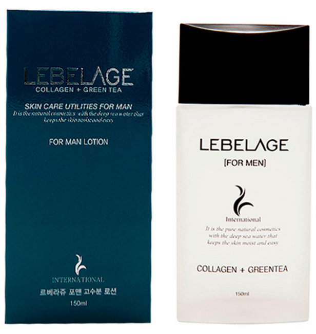 Lebelage Collagen+Green Tea Skin Care Utilites For Men Lotion Увлажняющий лосьон для мужчин с коллагеном и зеленым чаем, 150 мл Lebelage Collagen+Green Tea Skin Care Utilites For Men Lotion Увлажняющий лосьон для мужчин с коллагеном и зеленым чаем, 150 мл