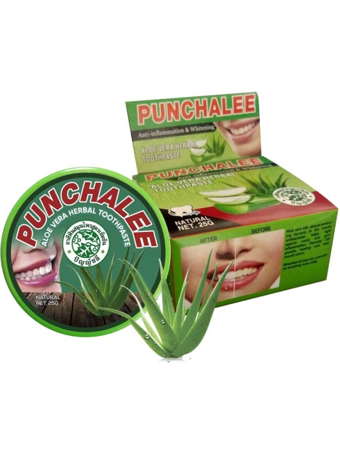 Punchalee Зубная паста растительная с Алоэ Вера Панчали Aloe Vera Herbal Toothpaste, 25 г Punchalee Зубная паста растительная с Алоэ Вера Панчали Aloe Vera Herbal Toothpaste, 25 г
