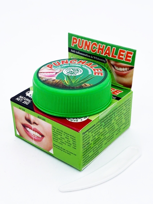 Punchalee Зубная паста растительная с Алоэ Вера Панчали Aloe Vera Herbal Toothpaste, 25 г Punchalee Зубная паста растительная с Алоэ Вера Панчали Aloe Vera Herbal Toothpaste, 25 г