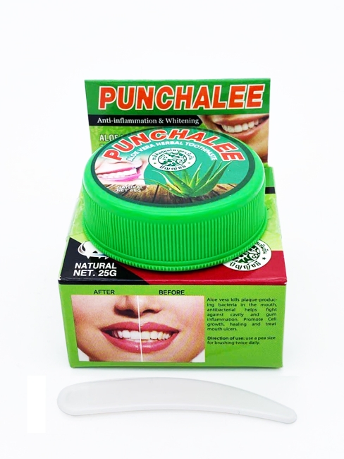 Punchalee Зубная паста растительная с Алоэ Вера Панчали Aloe Vera Herbal Toothpaste, 25 г Punchalee Зубная паста растительная с Алоэ Вера Панчали Aloe Vera Herbal Toothpaste, 25 г