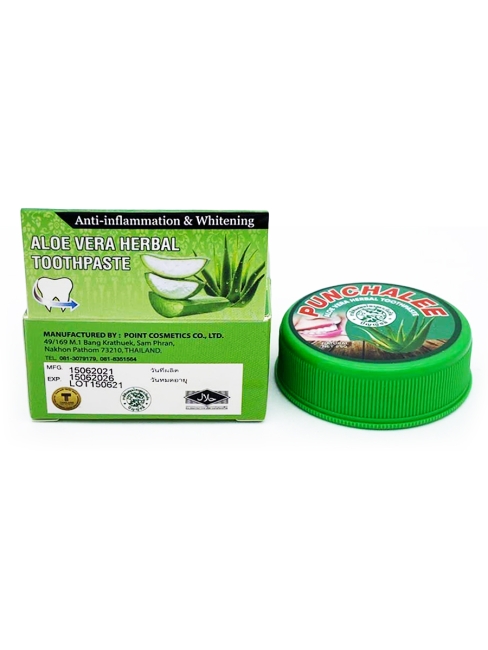 Punchalee Зубная паста растительная с Алоэ Вера Панчали Aloe Vera Herbal Toothpaste, 25 г Punchalee Зубная паста растительная с Алоэ Вера Панчали Aloe Vera Herbal Toothpaste, 25 г