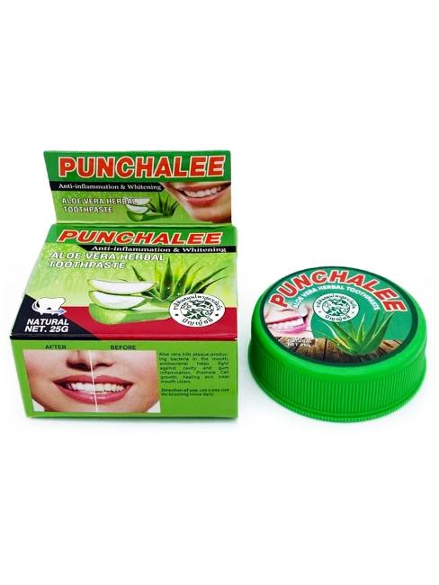 Punchalee Зубная паста растительная с Алоэ Вера Панчали Aloe Vera Herbal Toothpaste, 25 г Punchalee Зубная паста растительная с Алоэ Вера Панчали Aloe Vera Herbal Toothpaste, 25 г