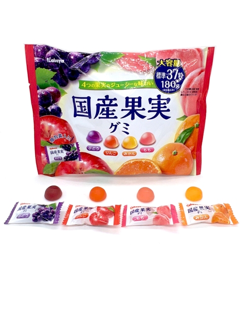 KABAYA Мармелад жевательный Фруктовый Микс (красное яблоко, персик, виноград, мандарин) Domestic Fruit Gummy, 180 г KABAYA Мармелад жевательный Фруктовый Микс (красное яблоко, персик, виноград, мандарин) Domestic Fruit Gummy, 180 г