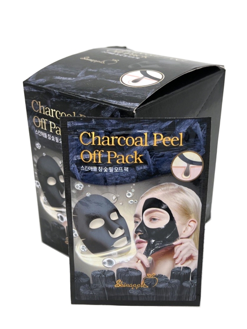 Skinapple Mаска-плёнка для лица угольная Charcoal Peel Off Pack, 20 шт*10 г Skinapple Mаска-плёнка для лица угольная Charcoal Peel Off Pack, 20 шт*10 г