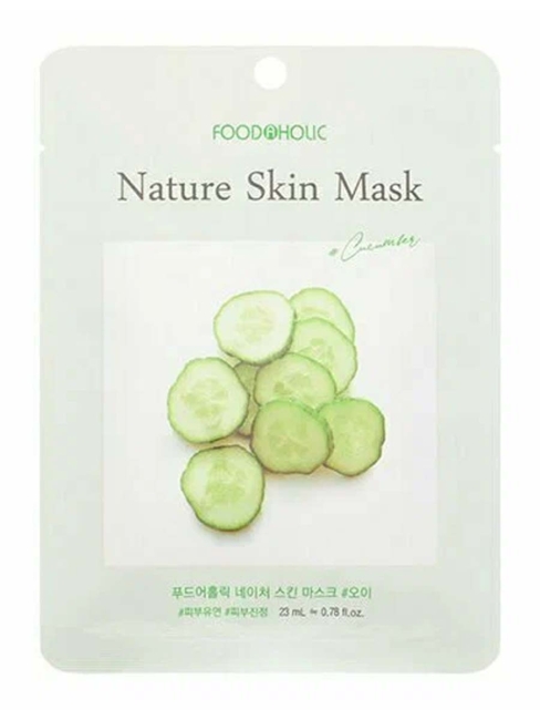 Foodaholic Тканевая маска для лица с экстрактом огурца Nature Skin Mask Cucumber, 25 г Foodaholic Тканевая маска для лица с экстрактом огурца Nature Skin Mask Cucumber, 25 г