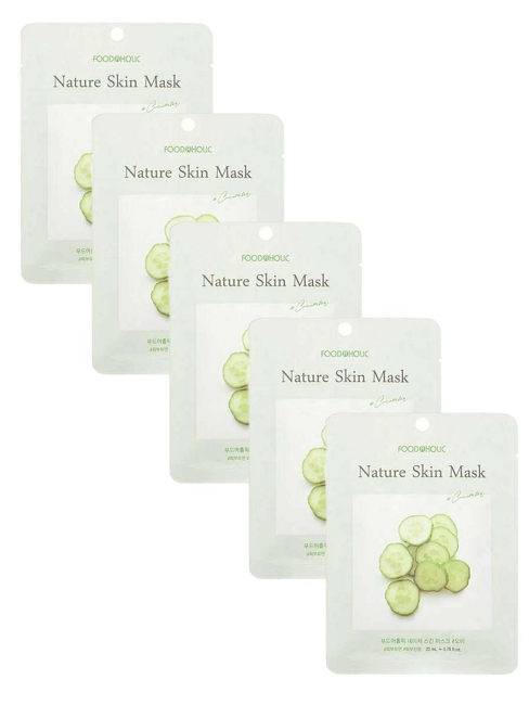 Foodaholic Тканевая маска для лица с экстрактом огурца Nature Skin Mask Cucumber, 25 г Foodaholic Тканевая маска для лица с экстрактом огурца Nature Skin Mask Cucumber, 25 г