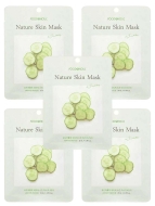 Foodaholic Тканевая маска для лица с экстрактом огурца Nature Skin Mask Cucumber, 25 г