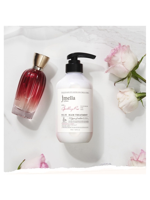 Jmella Парфюмированная маска для волос Сверкающая роза N0.05 In France Sparkling Rose Hair Treatment, 500 мл Jmella Парфюмированная маска для волос Сверкающая роза N0.05 In France Sparkling Rose Hair Treatment, 500 мл