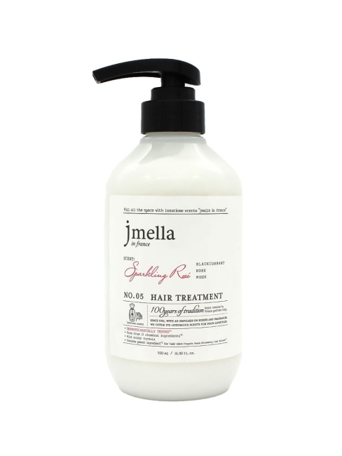 Jmella Парфюмированная маска для волос Сверкающая роза N0.05 In France Sparkling Rose Hair Treatment, 500 мл Jmella Парфюмированная маска для волос Сверкающая роза N0.05 In France Sparkling Rose Hair Treatment, 500 мл