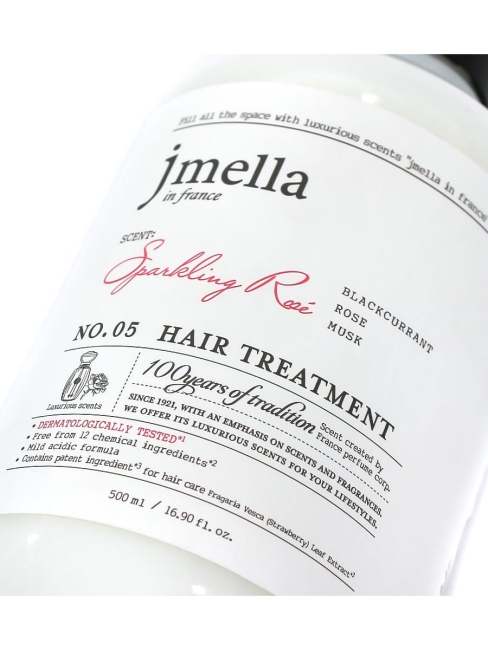 Jmella Парфюмированная маска для волос Сверкающая роза N0.05 In France Sparkling Rose Hair Treatment, 500 мл Jmella Парфюмированная маска для волос Сверкающая роза N0.05 In France Sparkling Rose Hair Treatment, 500 мл