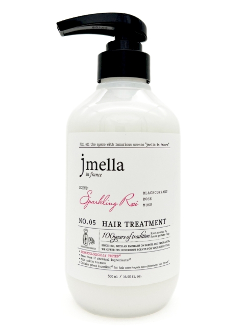 Jmella Парфюмированная маска для волос Сверкающая роза N0.05 In France Sparkling Rose Hair Treatment, 500 мл Jmella Парфюмированная маска для волос Сверкающая роза N0.05 In France Sparkling Rose Hair Treatment, 500 мл