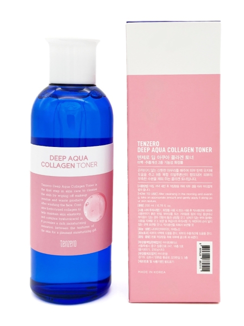 Tenzero Тонер для лица с коллагеном Toner Collagen Deep Aqua, 200 мл