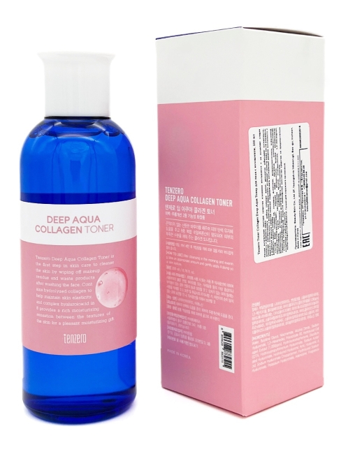 Tenzero Тонер для лица с коллагеном Toner Collagen Deep Aqua, 200 мл