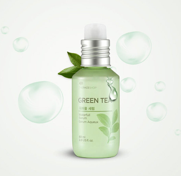 THE FACE SHOP Green Tea Waterfull Serum Увлажняющая сыворотка для лица, 60 мл THE FACE SHOP Green Tea Waterfull Serum Увлажняющая сыворотка для лица, 60 мл