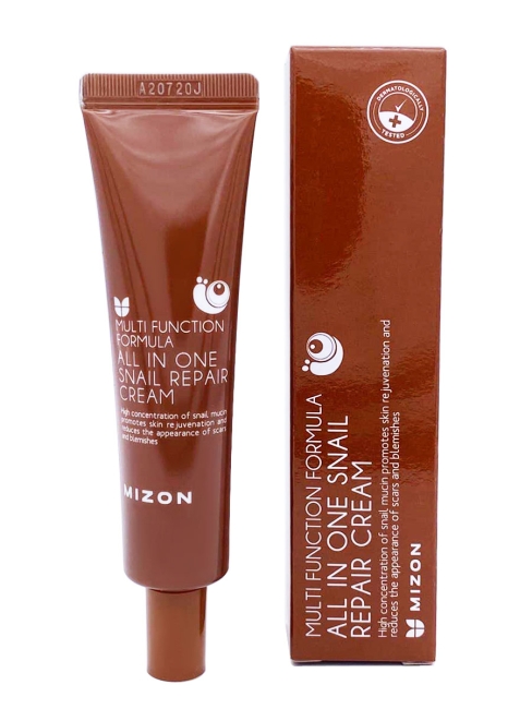 MIZON Крем для лица с муцином улитки All In One Snail Repair Cream, 35 мл