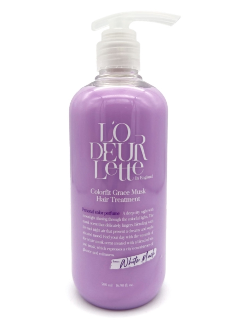 L'odeurlette Парфюмированная маска для волос Белый мускус White Musk Colorfit Grace Musk Hair Treatment, 500 мл L'odeurlette Парфюмированная маска для волос Белый мускус White Musk Colorfit Grace Musk Hair Treatment, 500 мл