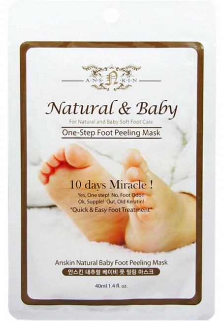 Anskin Natural Baby Foot Peeling Mask / Sheet Пилинг для ног, 40 мл