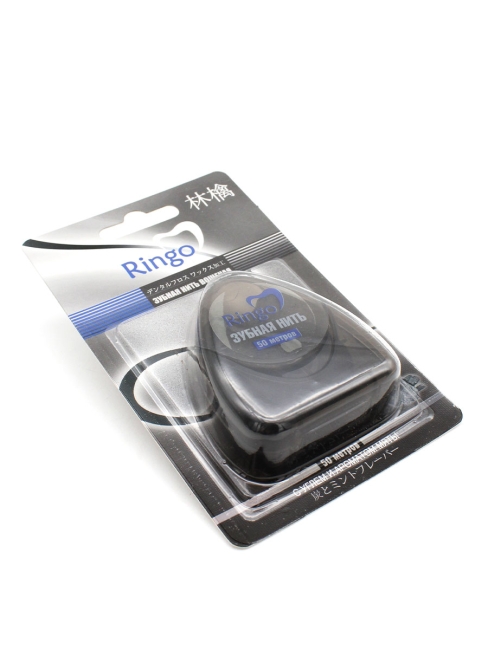 Gotaiyo Зубная нить вощеная с углем и ароматом мяты Ringo, 50 м Gotaiyo Зубная нить вощеная с углем и ароматом мяты Ringo, 50 м