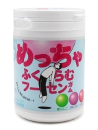 LOTTE Жвачка в банке яблоко-персик, виноград, клубника Super Inflatable Fussengum Bottle, 119 г