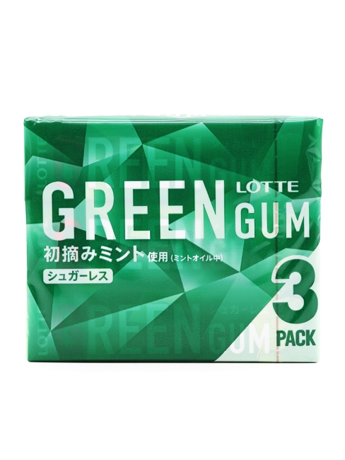 LOTTE Жевательная резинка в блоке 3 пачки Green Gum 3P, 3 x 26 г LOTTE Жевательная резинка в блоке 3 пачки Green Gum 3P, 3 x 26 г