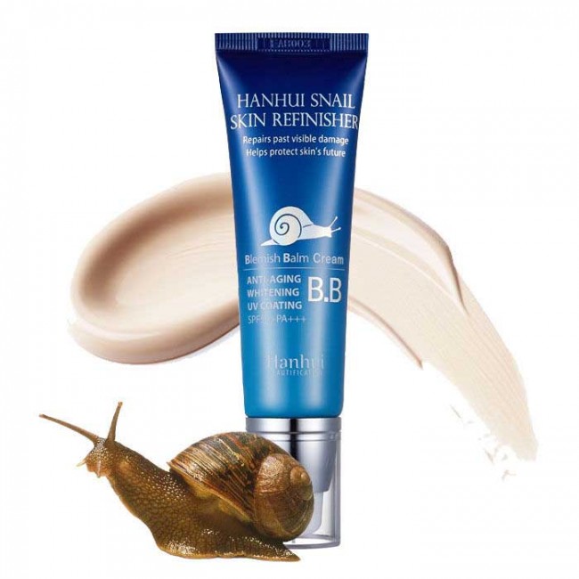 Bergamo Hanhui Snail Skin Refinisher BB Cream SPF50+ PA+++ ББ крем с муцином улитки SPF 50/PA+++, 50 г