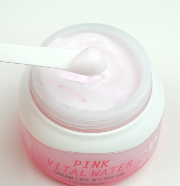 ETUDE HOUSE Pink Vital Water Cream Увлажняющий крем с розовой персиковой водой, 60 мл